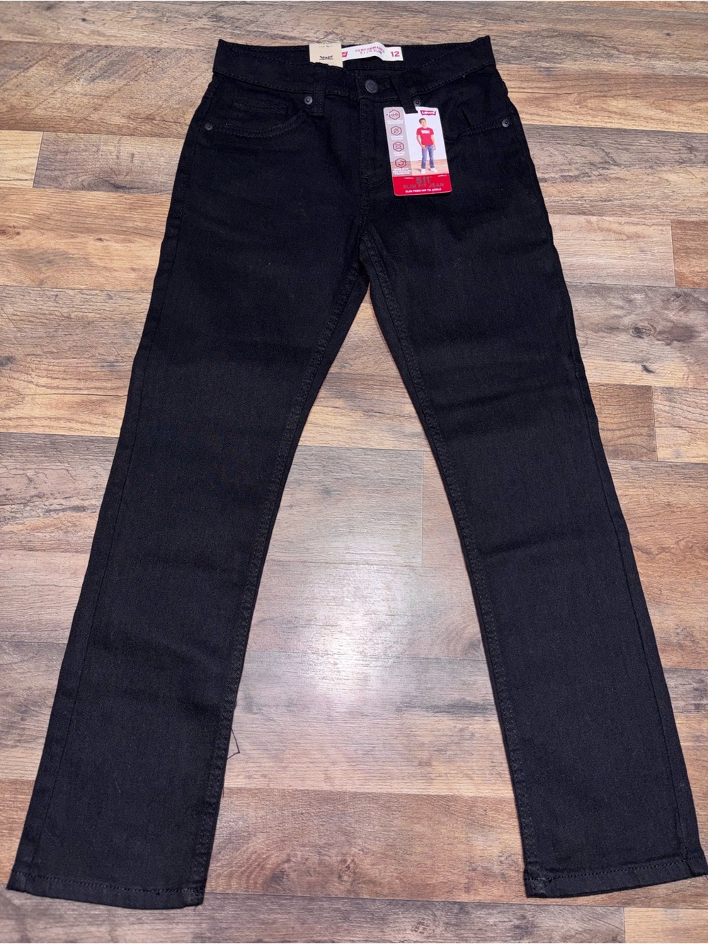 Levi's Kids Black Straight Jeans